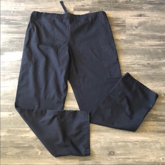 Fundamental Black Drawstring Scrub Pants size Medium - Picture 4 of 5